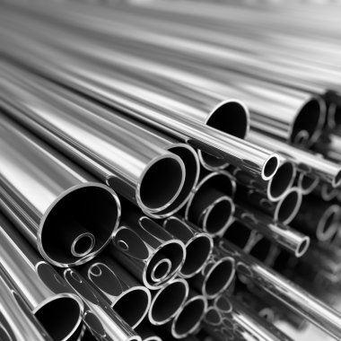 Metal pipes stack. clipart