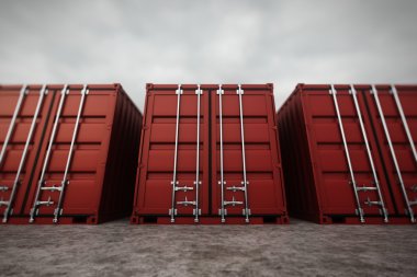 Cargo containers. clipart