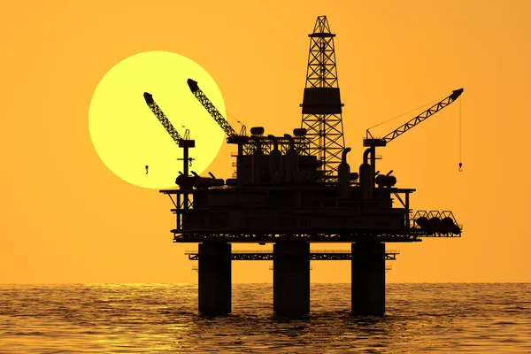 Oil platform on sea. — Stock Photo, Image