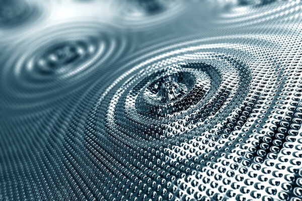 Abstract background of ripples in platinum