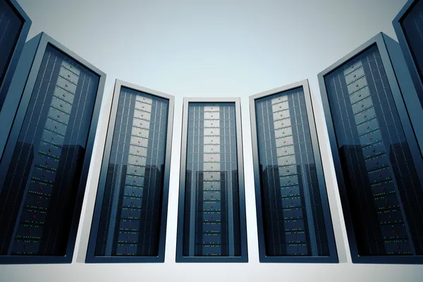 Rack of servers. — Stock Photo, Image