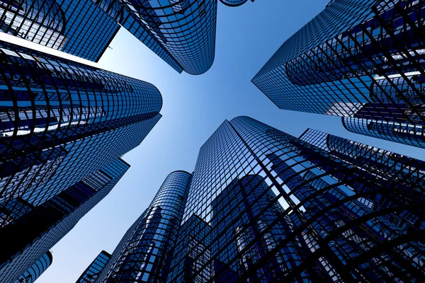 Gratte-ciel réfléchissants, immeubles de bureaux . Photo De Stock