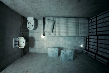 Prison cell. clipart