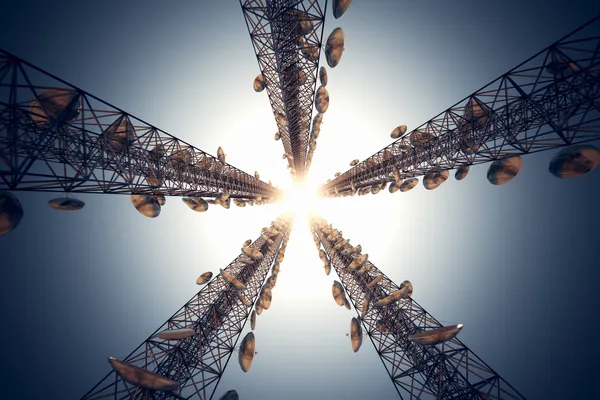 Communication towers. — Stock Photo, Image