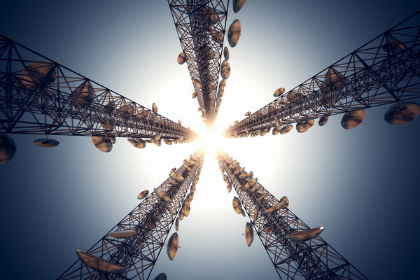 Communication towers.