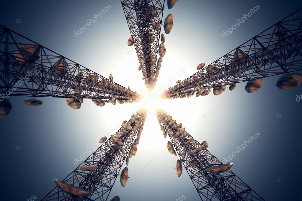 Communication towers.