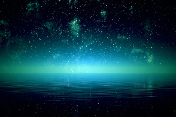 Night over sea.