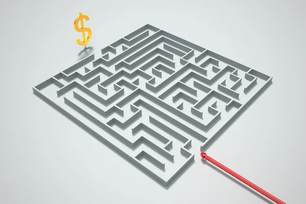 Money maze. — Stock Photo, Image