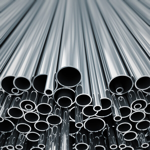 Metal pipes.