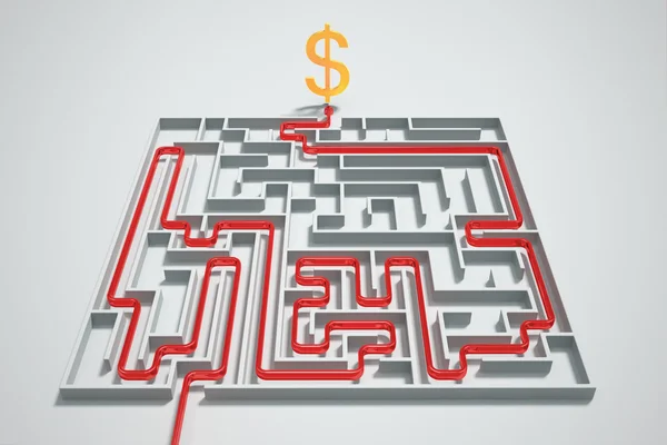 Money maze. — Stock Photo, Image