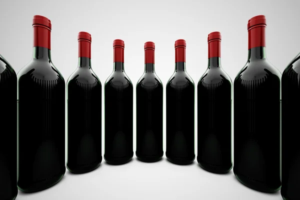 Lahví vína. — Stock fotografie