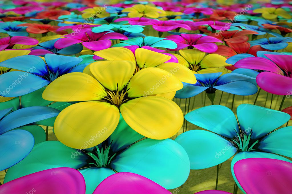 Flores de colores fotos de stock, imágenes de Flores de colores sin  royalties | Depositphotos