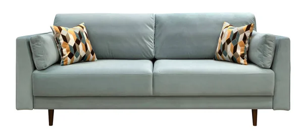 Sofa terisolasi dengan latar belakang putih. Termasuk tapak kliping Stok Lukisan  
