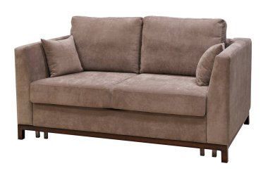 Beyaz arka planda izole kanepe. Kırpma yolu dahil