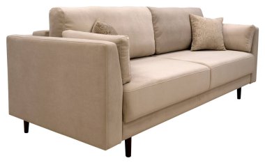 Beyaz arka planda izole kanepe. Kırpma yolu dahil.