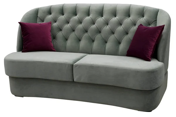 Sofa Terisolasi Dengan Latar Belakang Putih Termasuk Tapak Kliping Stok Gambar