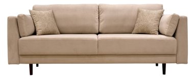 Beyaz arka planda izole kanepe. Kırpma yolu dahil.