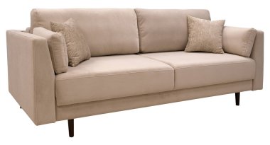 Beyaz arka planda izole kanepe. Kırpma yolu dahil