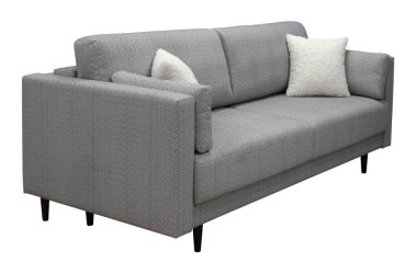 Beyaz arka planda izole kanepe. Kırpma yolu dahil