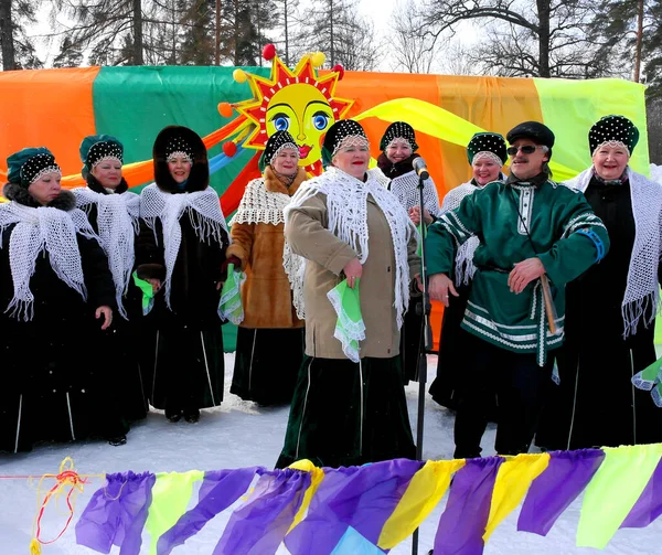 Gatchina Leningrád Régió Oroszország 2011 Március Hagyományos Tavaszi Ünnep Oroszországban — Stock Fotó
