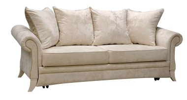 Beyaz arka planda izole kanepe. Kırpma yolu dahil.