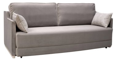 Beyaz arka planda izole kanepe. Arkadan bak. Kırpma yolu dahil.