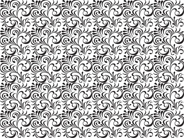 Fond abstrait sans couture avec les boucles de noir et blanc — Image vectorielle