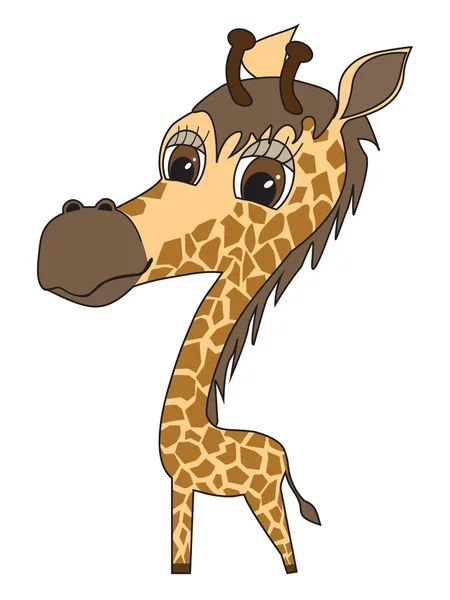 Vector Illustration of a cute giraffe — Stock Vector