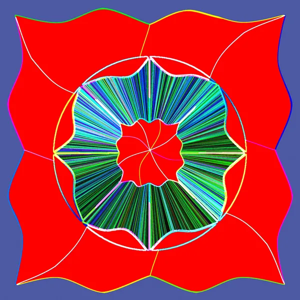 Fantasia geometrica dal tono multicolore. A-0109 . — Foto Stock