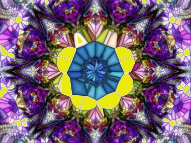 lekeli cam Mozaik. geometrik soyut süs. Kaleydeskop