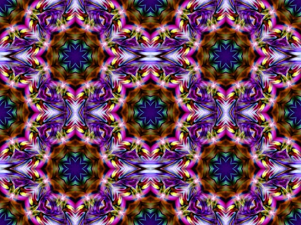 Geometrická abstraktní ornament. kaleidoskop. 0144. — Stock fotografie