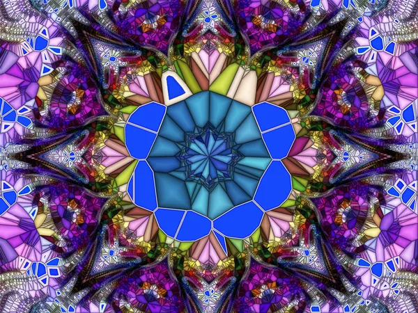 Witraże mozaiki. geometryczne ornament streszczenie. kaleidoscop — Zdjęcie stockowe