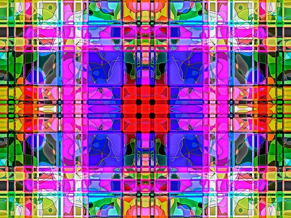Geométrica abstrato fundo ornamento multicolorido. A-0164 . — Fotografia de Stock