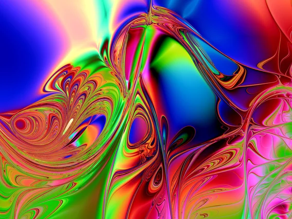 Lindas telhas de vidro colorido fractal no estilo de Imagens Royalty-Free