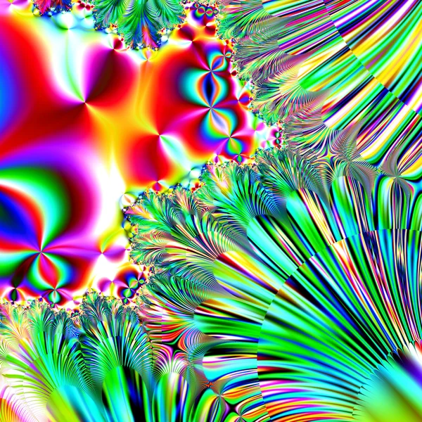 Prachtige fractal kleurrijke glazen tegels in de stijl van computer g — Stockfoto