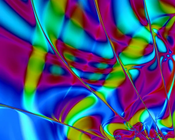 Precioso fractal baldosas de vidrio de colores en el estilo de la computadora g — Foto de Stock