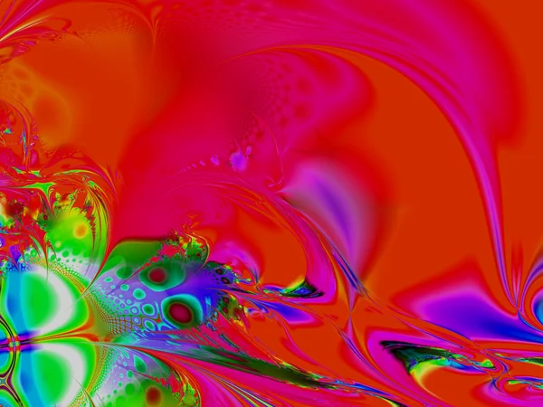 Wspaniały fraktal płytki szklane kolorowe w stylu g komputera — Zdjęcie stockowe