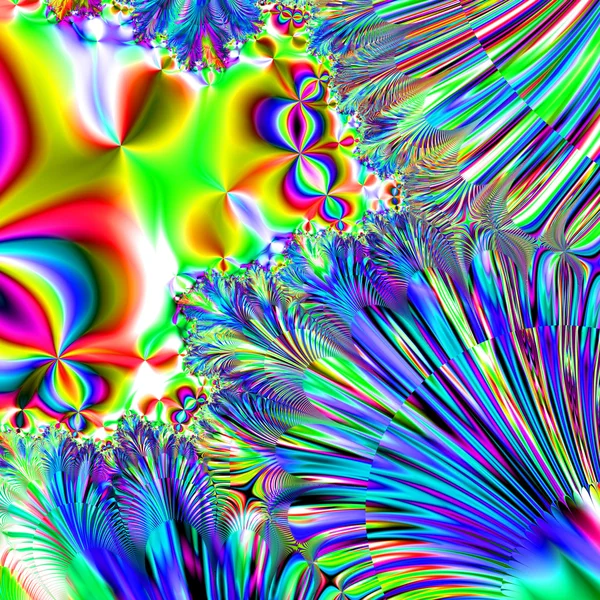 Muhteşem fraktal renkli cam fayans tarzı bilgisayar g — Stok fotoğraf