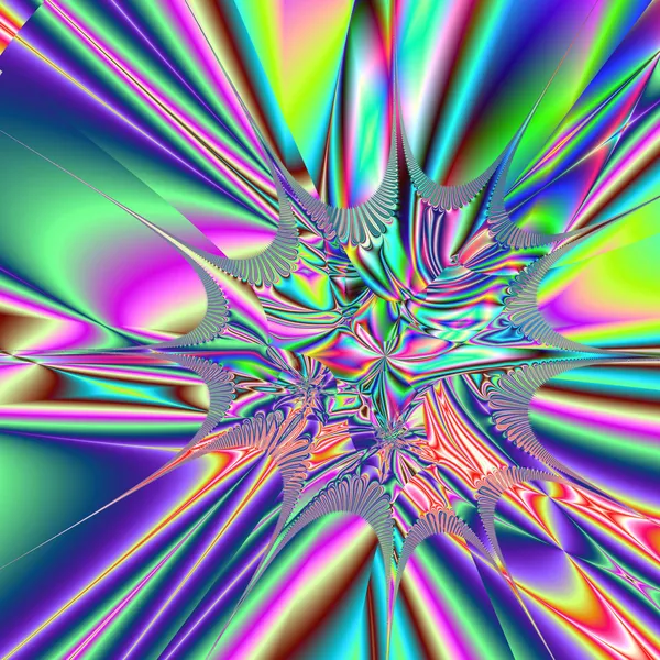 Lindas telhas de vidro colorido fractal no estilo de computador g — Fotografia de Stock
