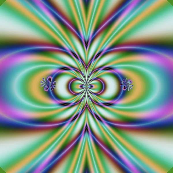 Magnifique fractale tuiles de verre coloré dans le style de l'ordinateur g — Photo