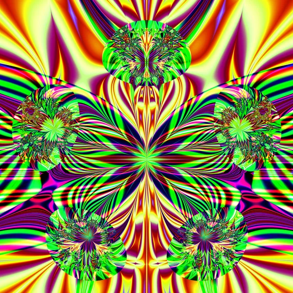 Hermosos adornos coloridos fractales coloridos en el estilo de com —  Fotos de Stock