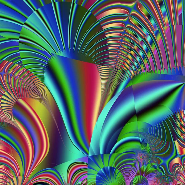 Linda fractal colorido, fantástico padrão de flor estilo orname — Fotografia de Stock