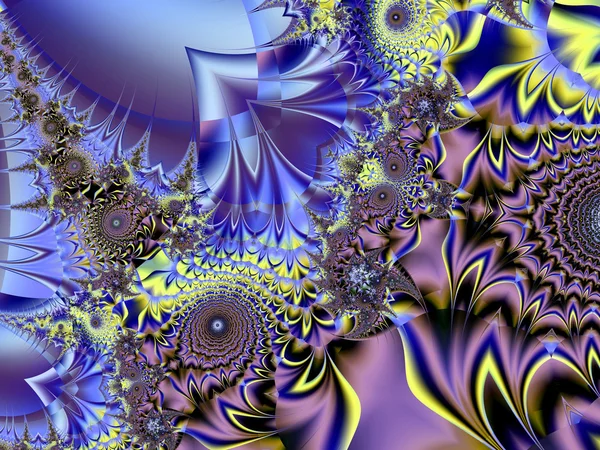 Linda fractal colorido, fantástico padrão de flor estilo orname — Fotografia de Stock