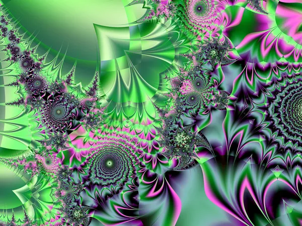 Gorgeous colorful fractal, fantastic flower pattern style orname — Stock Photo, Image