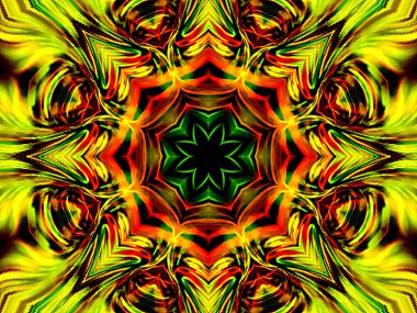 renkli fraktal dekoratif özelliği, sihirli ihtişamı, harika h