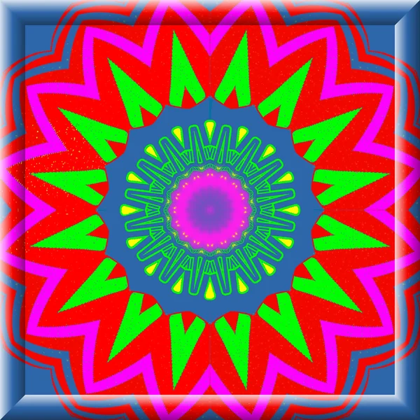 Característica decorativa fractal colorido, esplendor mágico, maravilloso h — Foto de Stock