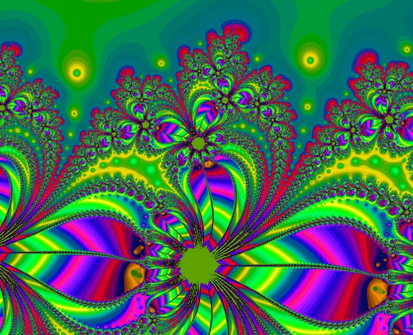 Colorful fractal decorative feature, magic splendor, wonderful h — Stock Photo, Image