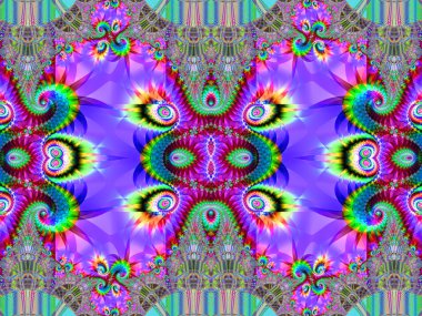 renkli fraktal dekoratif özelliği, sihirli ihtişamı, harika h