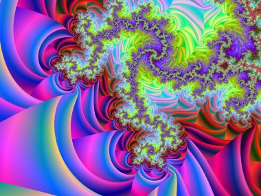 renkli fraktal dekoratif özelliği, sihirli ihtişamı, harika h