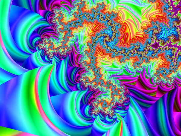 Característica decorativa fractal colorido, esplendor mágico, maravilloso h — Foto de Stock